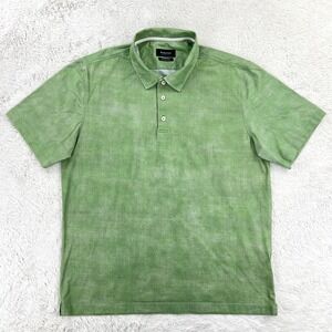 Bugatchi Paradise Polo Shirt Men's Large‎ Green 8-Way Stretch Performance Golf